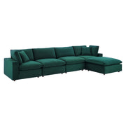 Modway EEI-4820 Commix Down Filled Overstuffed Velvet 5-Piece Sectional Sofa