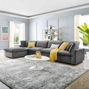 Modway EEI-4820 Commix Down Filled Overstuffed Velvet 5-Piece Sectional Sofa
