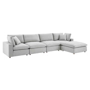 Modway EEI-4820 Commix Down Filled Overstuffed Velvet 5-Piece Sectional Sofa