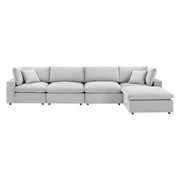 Modway EEI-4820 Commix Down Filled Overstuffed Velvet 5-Piece Sectional Sofa