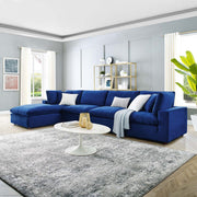 Modway EEI-4820 Commix Down Filled Overstuffed Velvet 5-Piece Sectional Sofa