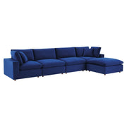 Modway EEI-4820 Commix Down Filled Overstuffed Velvet 5-Piece Sectional Sofa