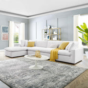 Modway EEI-4820 Commix Down Filled Overstuffed Velvet 5-Piece Sectional Sofa