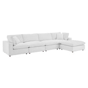 Modway EEI-4820 Commix Down Filled Overstuffed Velvet 5-Piece Sectional Sofa