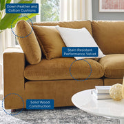 Modway EEI-4821 Commix Down Filled Overstuffed Velvet 6-Piece Sectional Sofa