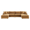 Modway EEI-4821 Commix Down Filled Overstuffed Velvet 6-Piece Sectional Sofa