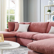 Modway EEI-4821 Commix Down Filled Overstuffed Velvet 6-Piece Sectional Sofa