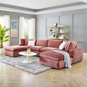 Modway EEI-4821 Commix Down Filled Overstuffed Velvet 6-Piece Sectional Sofa