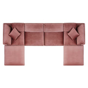 Modway EEI-4821 Commix Down Filled Overstuffed Velvet 6-Piece Sectional Sofa