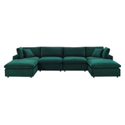 Modway EEI-4821 Commix Down Filled Overstuffed Velvet 6-Piece Sectional Sofa