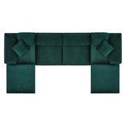 Modway EEI-4821 Commix Down Filled Overstuffed Velvet 6-Piece Sectional Sofa