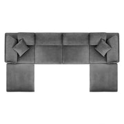 Modway EEI-4821 Commix Down Filled Overstuffed Velvet 6-Piece Sectional Sofa