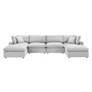 Modway EEI-4821 Commix Down Filled Overstuffed Velvet 6-Piece Sectional Sofa