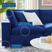 Modway EEI-4821 Commix Down Filled Overstuffed Velvet 6-Piece Sectional Sofa