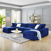 Modway EEI-4821 Commix Down Filled Overstuffed Velvet 6-Piece Sectional Sofa