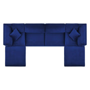 Modway EEI-4821 Commix Down Filled Overstuffed Velvet 6-Piece Sectional Sofa