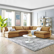 Modway EEI-4822 Commix Down Filled Overstuffed Velvet 5-Piece Sectional Sofa