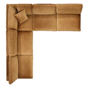 Modway EEI-4822 Commix Down Filled Overstuffed Velvet 5-Piece Sectional Sofa