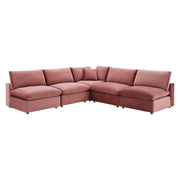 Modway EEI-4822 Commix Down Filled Overstuffed Velvet 5-Piece Sectional Sofa