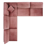 Modway EEI-4822 Commix Down Filled Overstuffed Velvet 5-Piece Sectional Sofa