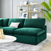 Modway EEI-4822 Commix Down Filled Overstuffed Velvet 5-Piece Sectional Sofa