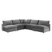 Modway EEI-4822 Commix Down Filled Overstuffed Velvet 5-Piece Sectional Sofa