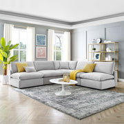 Modway EEI-4822 Commix Down Filled Overstuffed Velvet 5-Piece Sectional Sofa