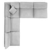 Modway EEI-4822 Commix Down Filled Overstuffed Velvet 5-Piece Sectional Sofa