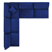 Modway EEI-4822 Commix Down Filled Overstuffed Velvet 5-Piece Sectional Sofa