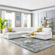 Modway EEI-4822 Commix Down Filled Overstuffed Velvet 5-Piece Sectional Sofa