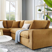 Modway EEI-4823 Commix Down Filled Overstuffed Velvet 5-Piece Sectional Sofa
