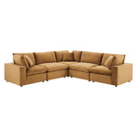 Modway EEI-4823 Commix Down Filled Overstuffed Velvet 5-Piece Sectional Sofa