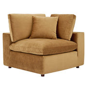 Modway EEI-4823 Commix Down Filled Overstuffed Velvet 5-Piece Sectional Sofa