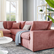 Modway EEI-4823 Commix Down Filled Overstuffed Velvet 5-Piece Sectional Sofa