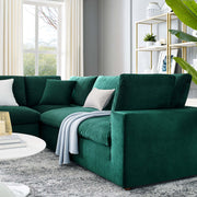 Modway EEI-4823 Commix Down Filled Overstuffed Velvet 5-Piece Sectional Sofa
