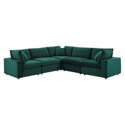 Modway EEI-4823 Commix Down Filled Overstuffed Velvet 5-Piece Sectional Sofa