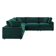 Modway EEI-4823 Commix Down Filled Overstuffed Velvet 5-Piece Sectional Sofa