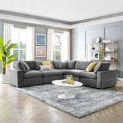 Modway EEI-4823 Commix Down Filled Overstuffed Velvet 5-Piece Sectional Sofa