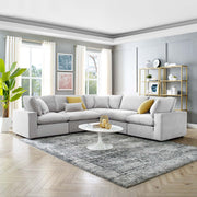 Modway EEI-4823 Commix Down Filled Overstuffed Velvet 5-Piece Sectional Sofa