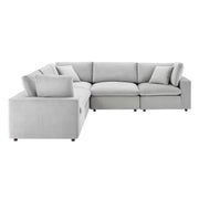 Modway EEI-4823 Commix Down Filled Overstuffed Velvet 5-Piece Sectional Sofa