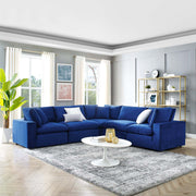Modway EEI-4823 Commix Down Filled Overstuffed Velvet 5-Piece Sectional Sofa