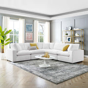 Modway EEI-4823 Commix Down Filled Overstuffed Velvet 5-Piece Sectional Sofa