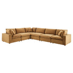 Modway EEI-4824 Commix Down Filled Overstuffed Velvet 6-Piece Sectional Sofa