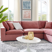 Modway EEI-4824 Commix Down Filled Overstuffed Velvet 6-Piece Sectional Sofa