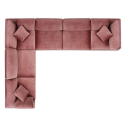 Modway EEI-4824 Commix Down Filled Overstuffed Velvet 6-Piece Sectional Sofa
