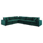 Modway EEI-4824 Commix Down Filled Overstuffed Velvet 6-Piece Sectional Sofa