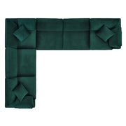 Modway EEI-4824 Commix Down Filled Overstuffed Velvet 6-Piece Sectional Sofa