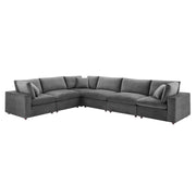 Modway EEI-4824 Commix Down Filled Overstuffed Velvet 6-Piece Sectional Sofa