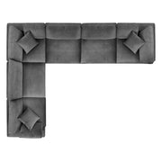 Modway EEI-4824 Commix Down Filled Overstuffed Velvet 6-Piece Sectional Sofa