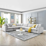 Modway EEI-4824 Commix Down Filled Overstuffed Velvet 6-Piece Sectional Sofa